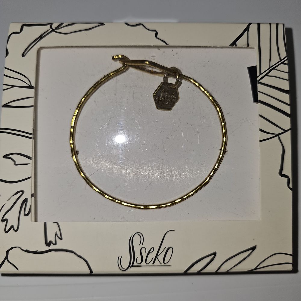 Sseko Gold Bangle Bracelet New In Box